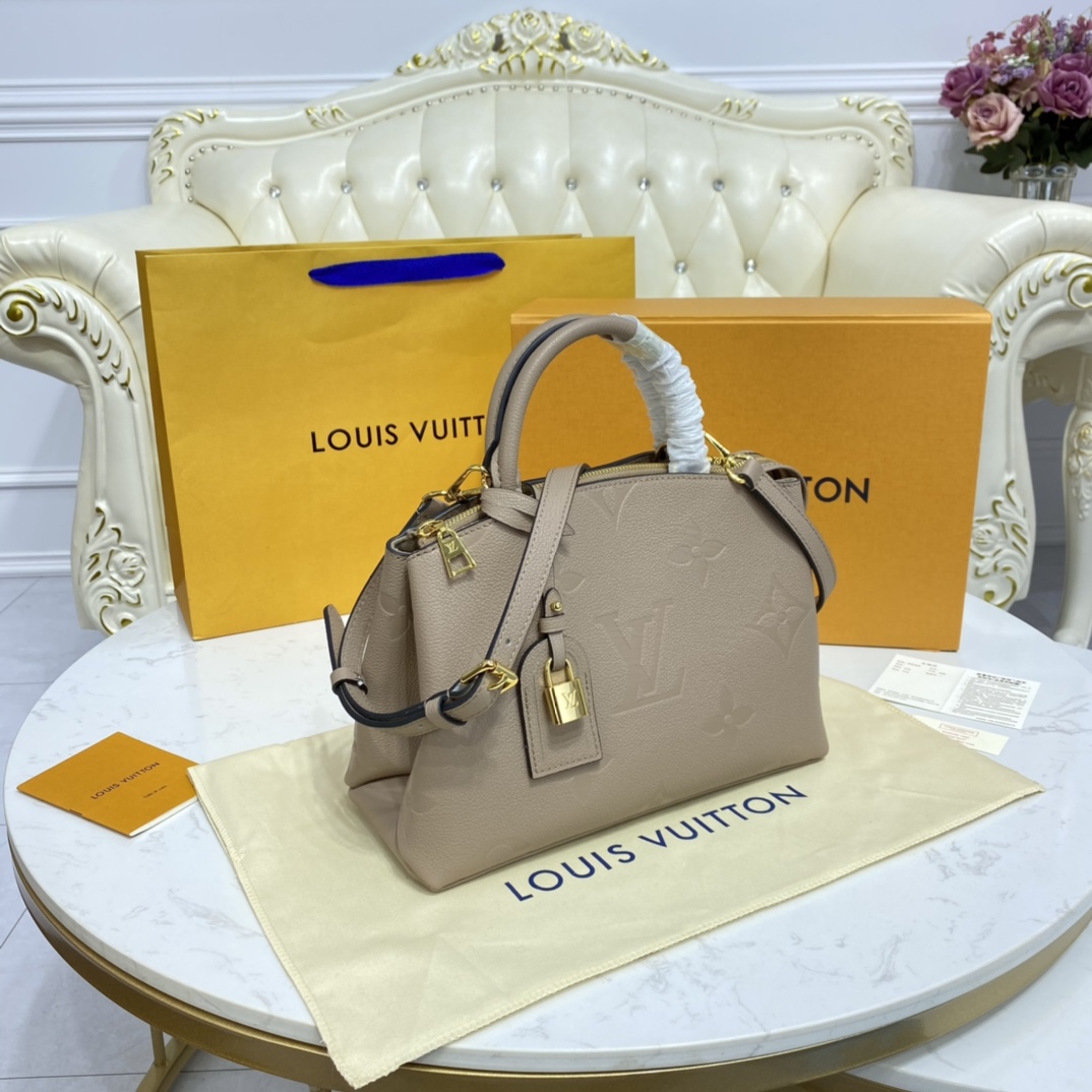 Louis Vuitton PETIT PALAIS Tote Bag Monogram Empreinte M58915 Cream